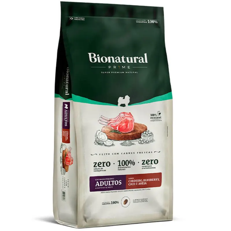 Ração Bionatural para Cães Adultos Raças Pequenas Cordeiro 10,1 Kg