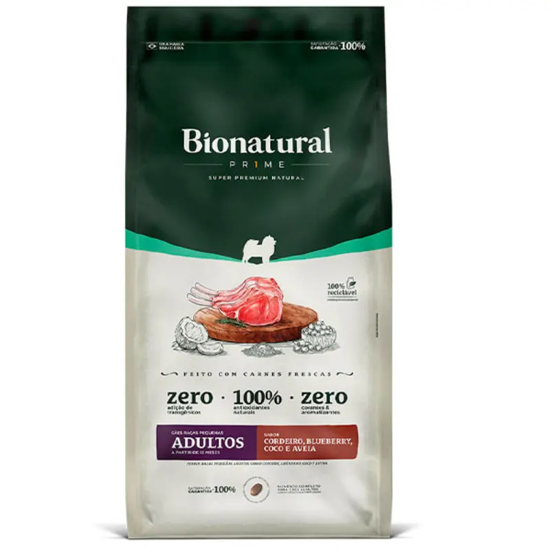 Ração Bionatural para Cães Adultos Raças Pequenas Cordeiro 10,1 Kg