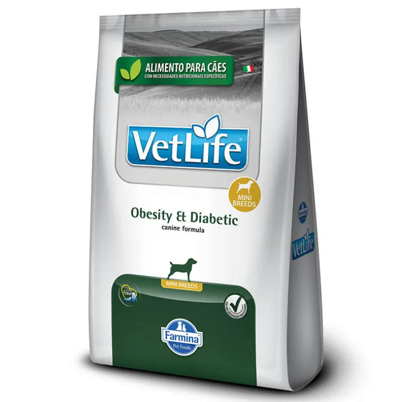 Ração Vet Life Cães Obesity Diabetic Mini 2 Kg
