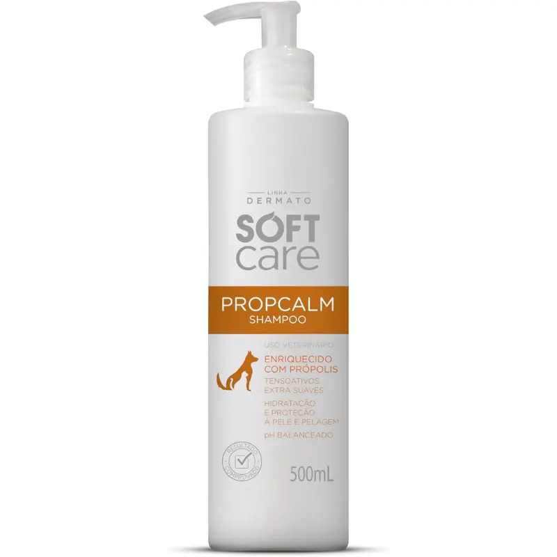 Shampoo Soft Care Propcalm para Cães e Gatos 500 ml