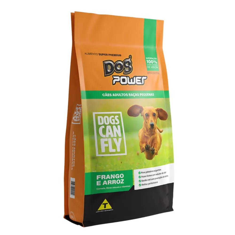 Ração Dog Power Dogs Can Fly Cães Adultos Porte Pequeno Sabor Frango 25kg