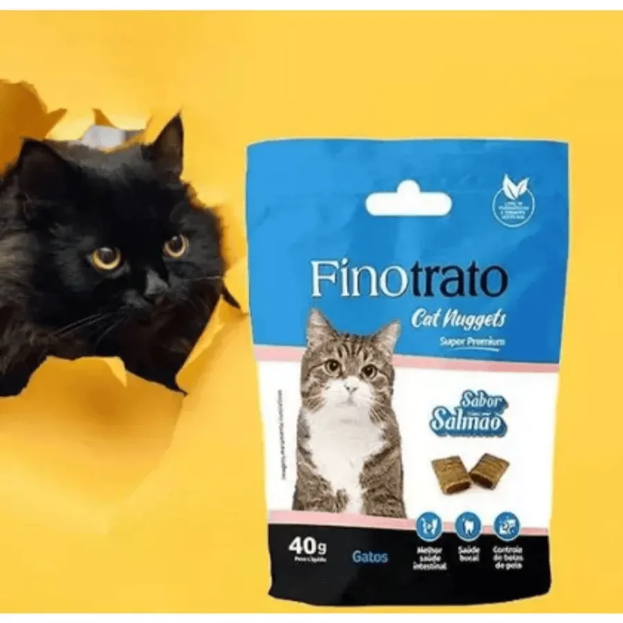 Finotrato Cat Nuggets Adultos Salmão 40 g