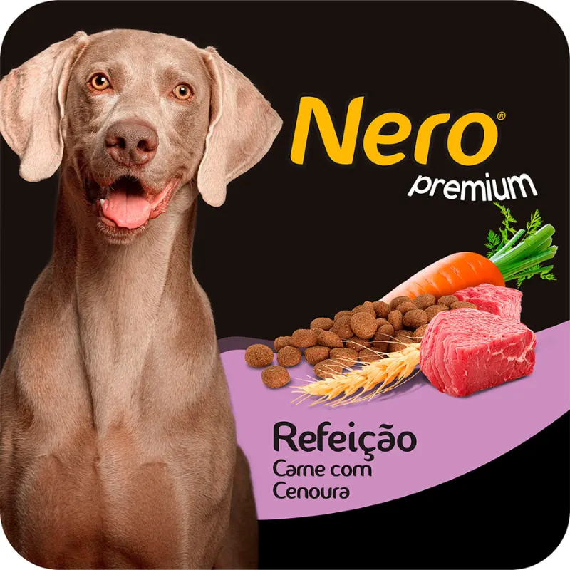 Ração Nero Premium Refeição Cães Adultos Porte Médio Grande Sabor Carne 20 Kg