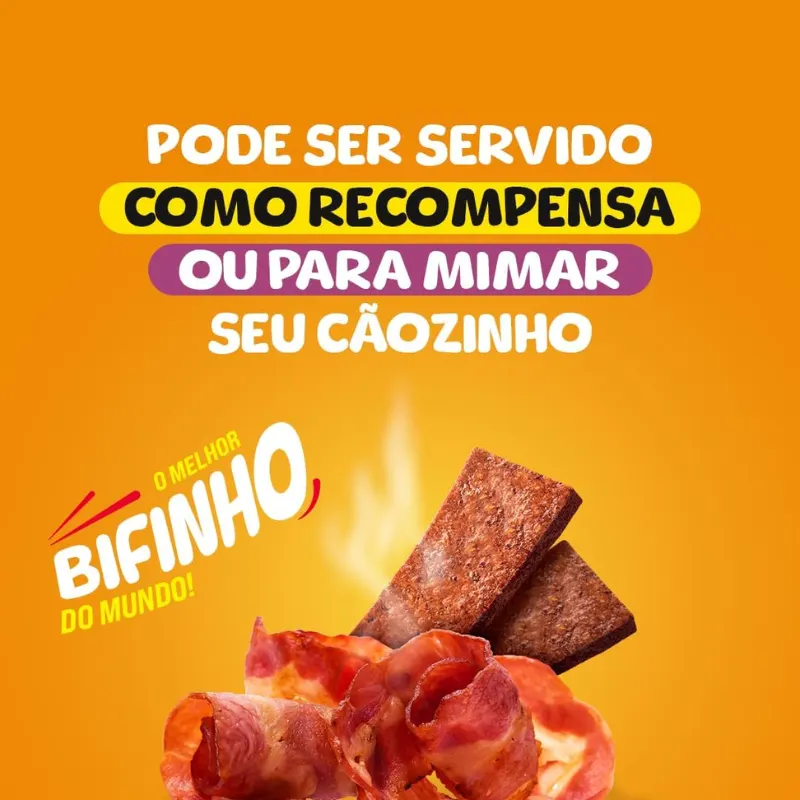 Petiscão Tablete Bifinho Mastigável Bacon 500 g