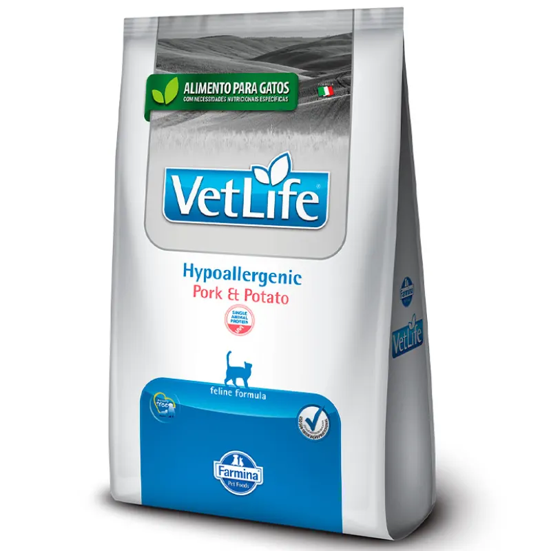 Ração Vet Life Feline Hypo Pork e Potato 400 g