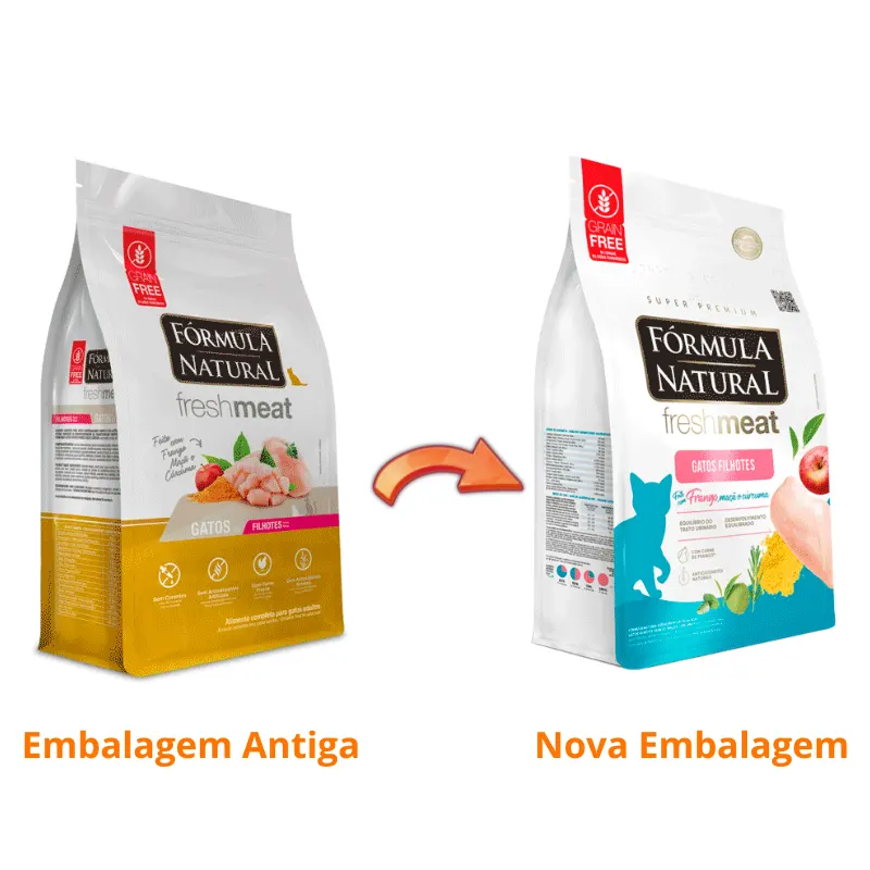 Ração Fórmula Natural Fresh Meat Gatos Filhotes Sabor Frango 1 kg