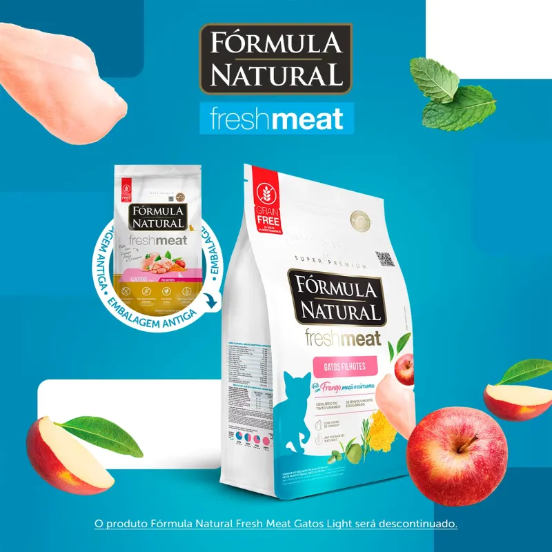 Ração Fórmula Natural Fresh Meat Gatos Filhotes Sabor Frango 1 kg
