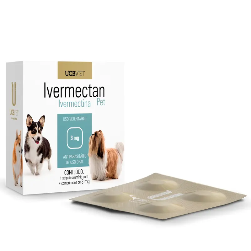 Ivermectan Pet com 4 Comprimidos