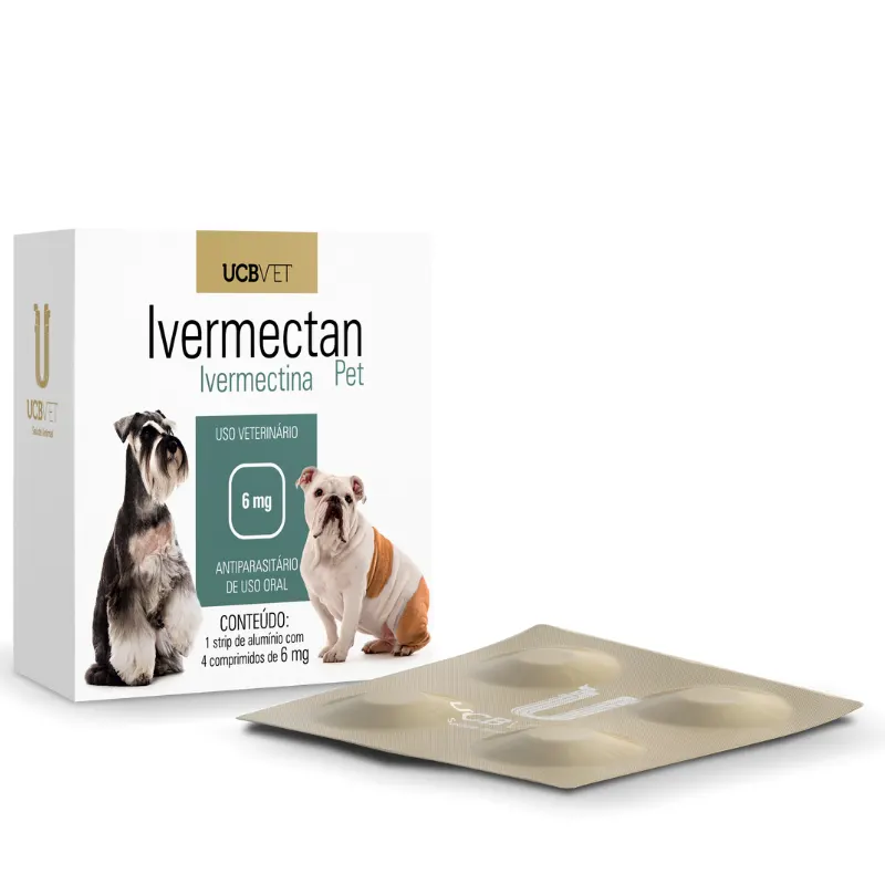 Ivermectan Pet com 4 Comprimidos
