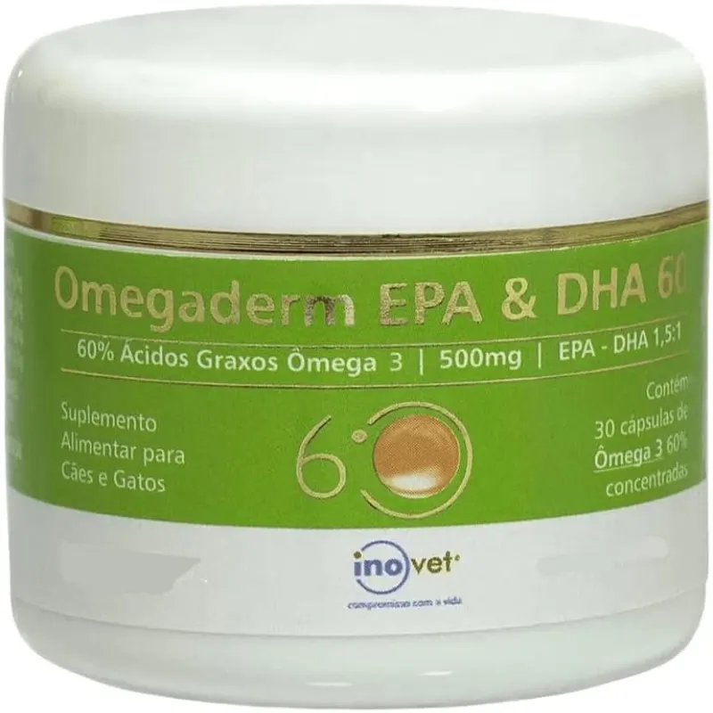 Omegaderm 30% EPA/DHA 500 mg 30 Capsulas  Inovet