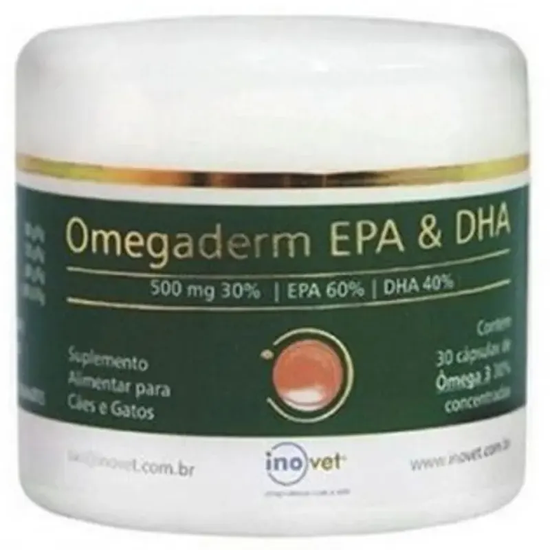Omegaderm 30% EPA/DHA 500 mg 30 Capsulas  Inovet
