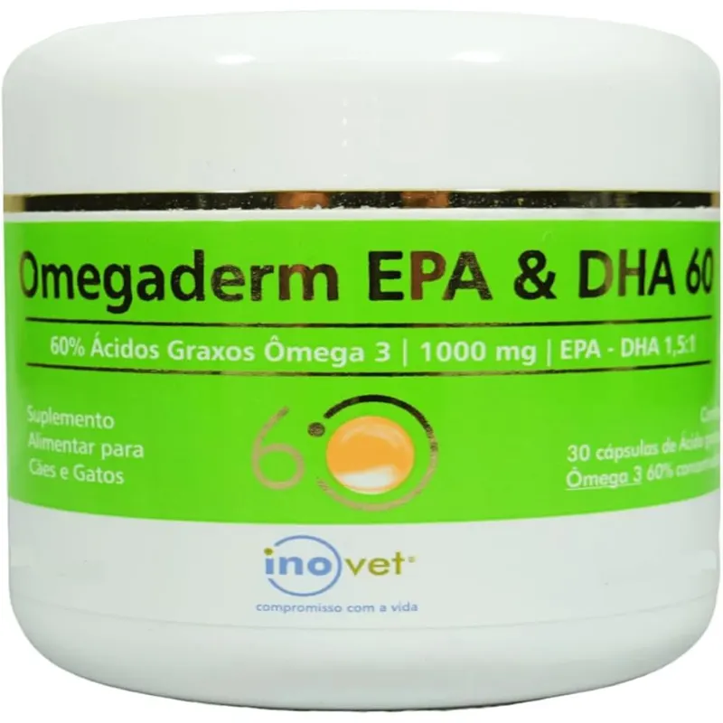 Omegaderm 60% EPA/DHA 1000 Mg 30 Capsulas Inovet