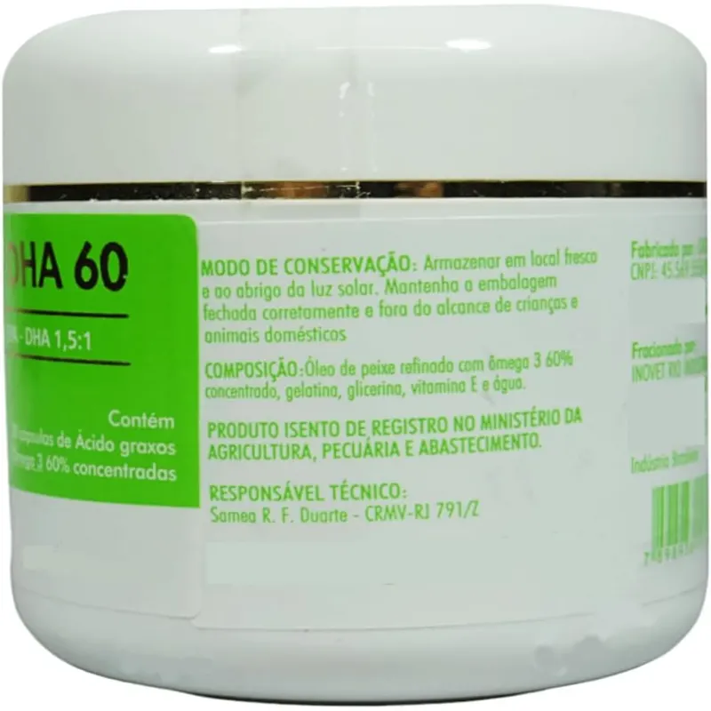 Omegaderm 60% EPA/DHA 1000 Mg 30 Capsulas Inovet