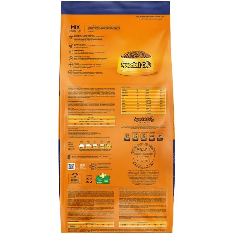 Ração Special Cat Mix Premium para Gatos Adultos