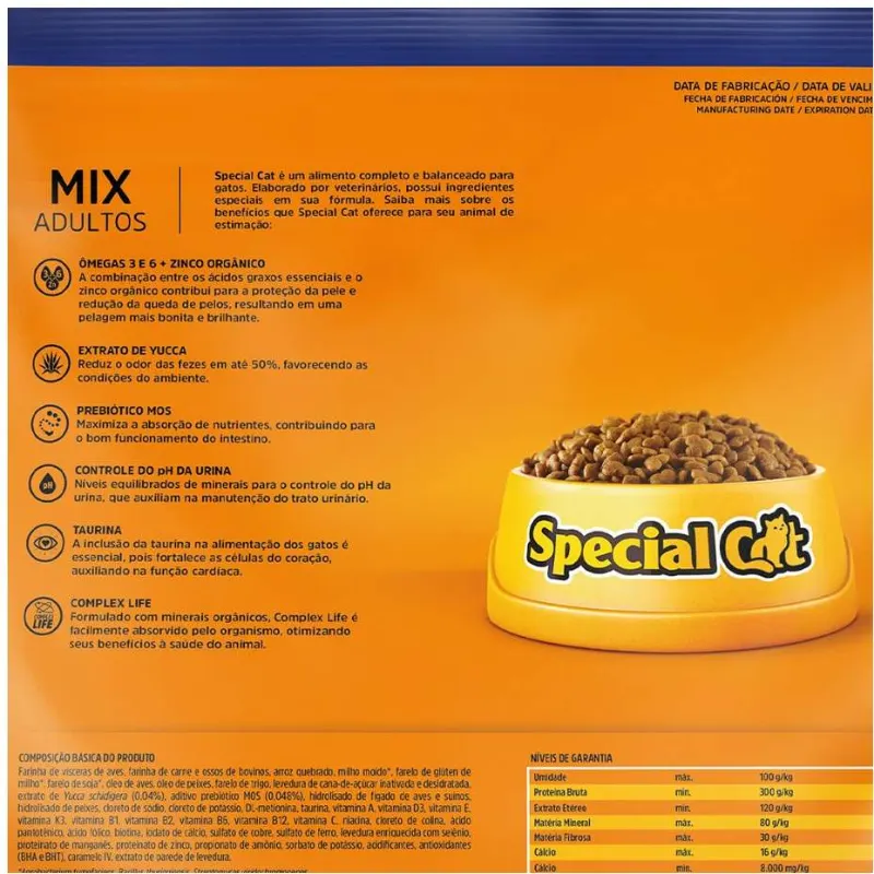 Ração Special Cat Mix Premium para Gatos Adultos
