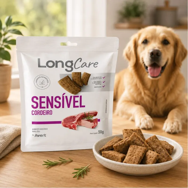 Snack LongCare Funcional Sensível para Cães Adultos Sabor Cordeiro 50 g