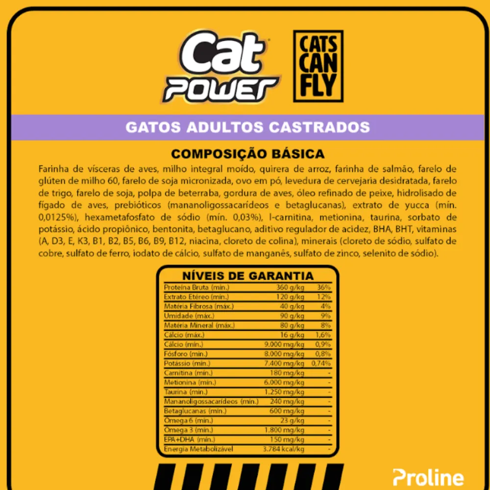 Ração Super Premium Cat Power Gato Adulto Castrado Salmão 1Kg