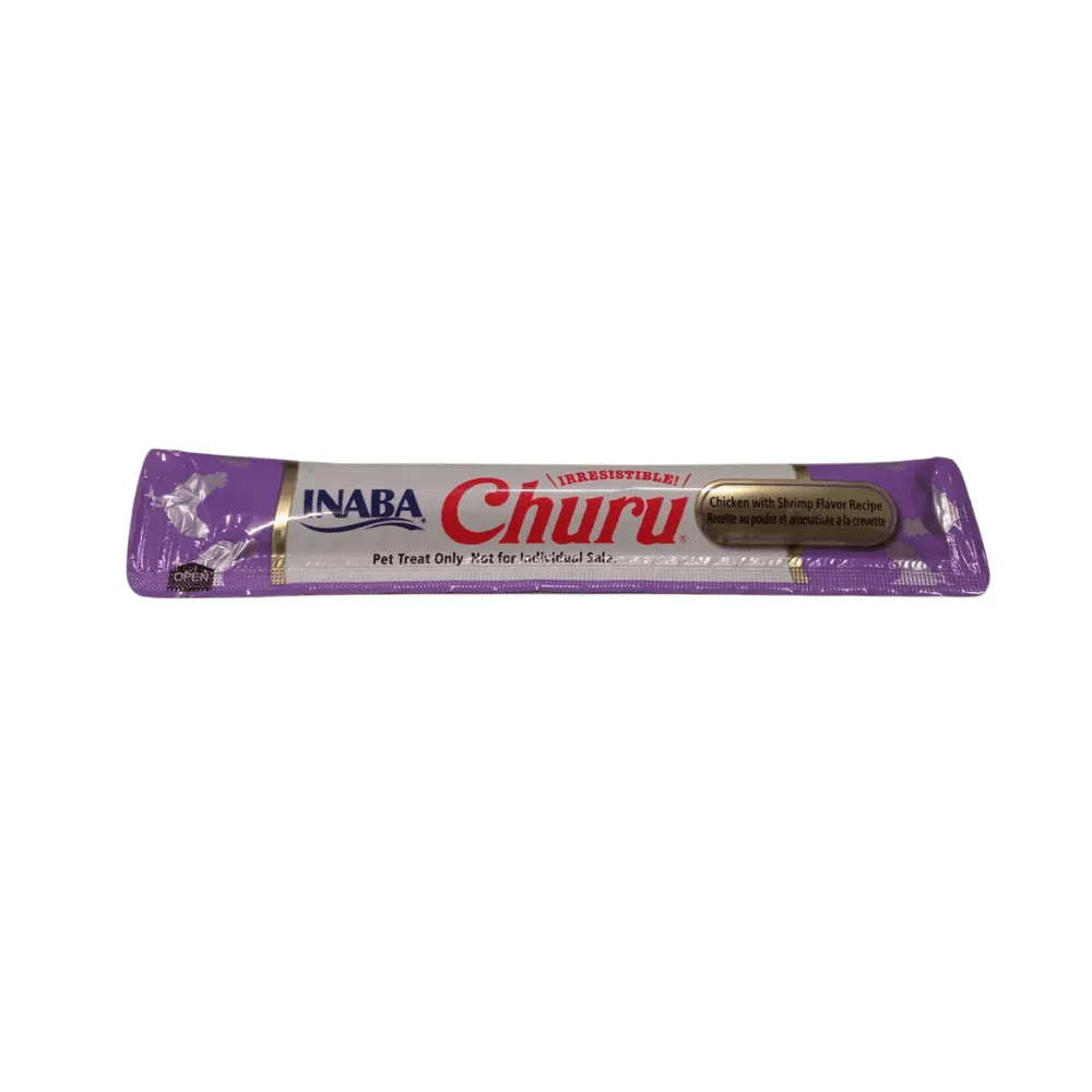 Petisco Patê Churu Gatos Frango/Camarão - Tubo avulso 14g