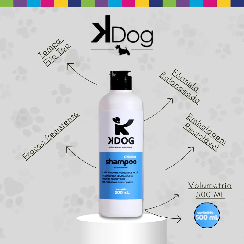 Kdog Shampoo Chiclete 500 ml