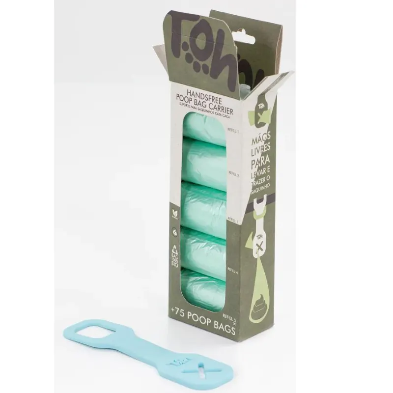 Caixa Suporte Poop Bag com 5 Refis Bio Maresia Toh