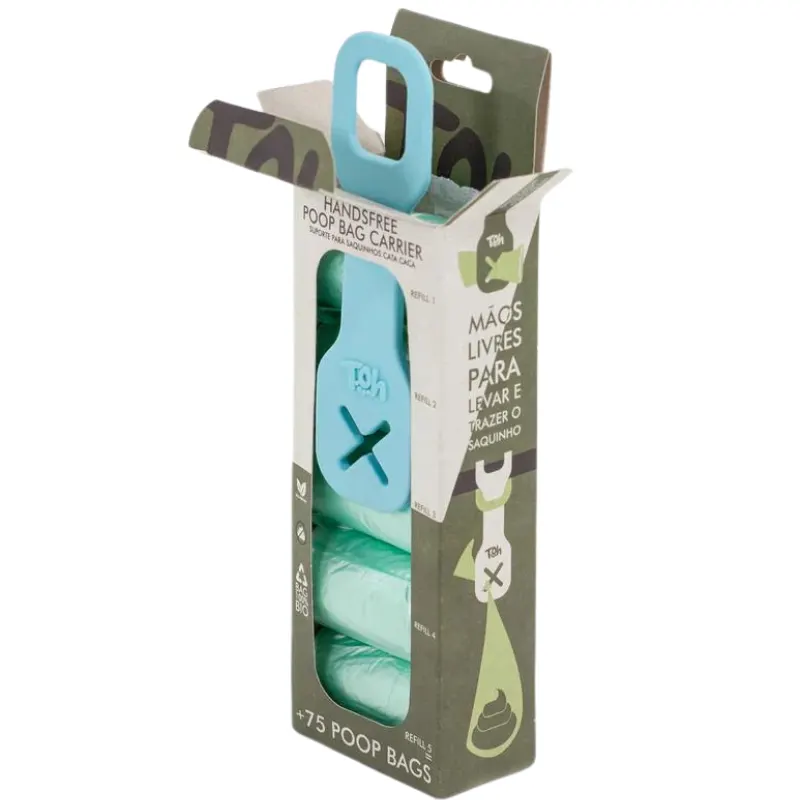 Caixa Suporte Poop Bag com 5 Refis Bio Maresia Toh