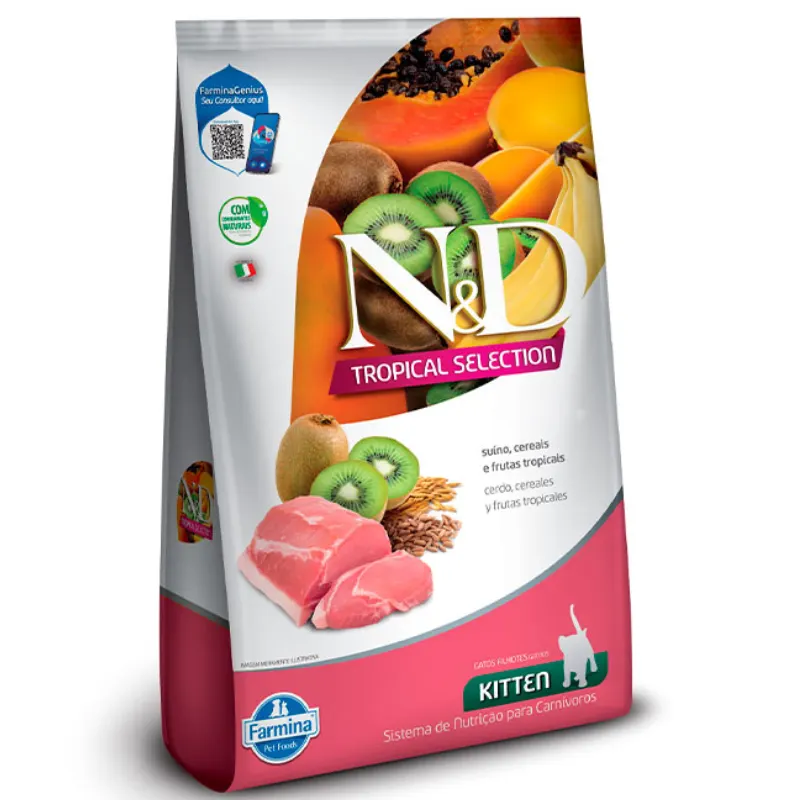 Ração Farmina N&D Tropical Selection para Gatos Filhotes Frutas Tropicais 400 g