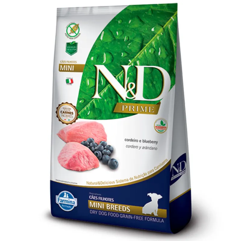 Ração N&D Prime Canine Cordeiro Puppy Mini 800 g