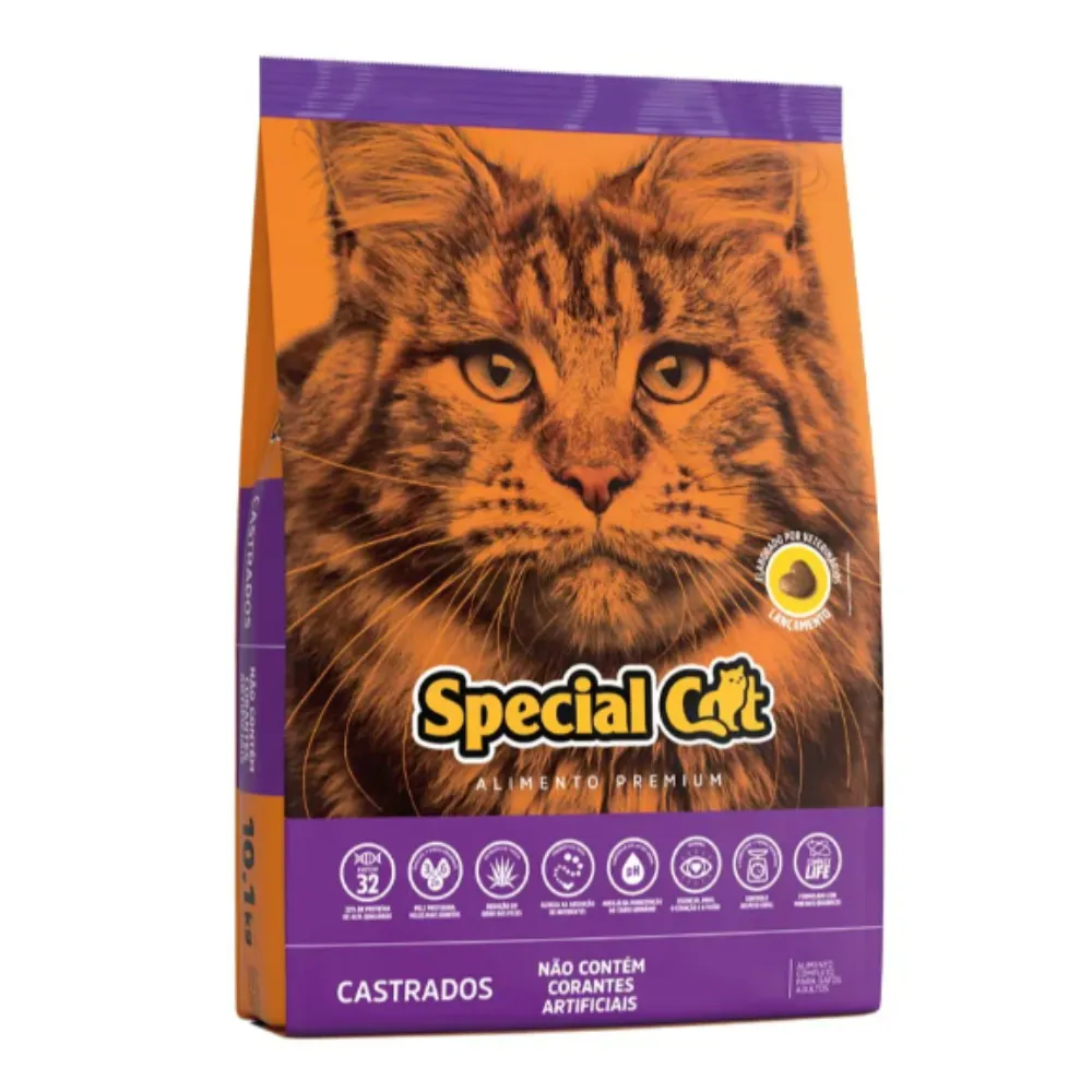 Ração Special Cat Premium para Gatos Adultos Castrados 10,1kg