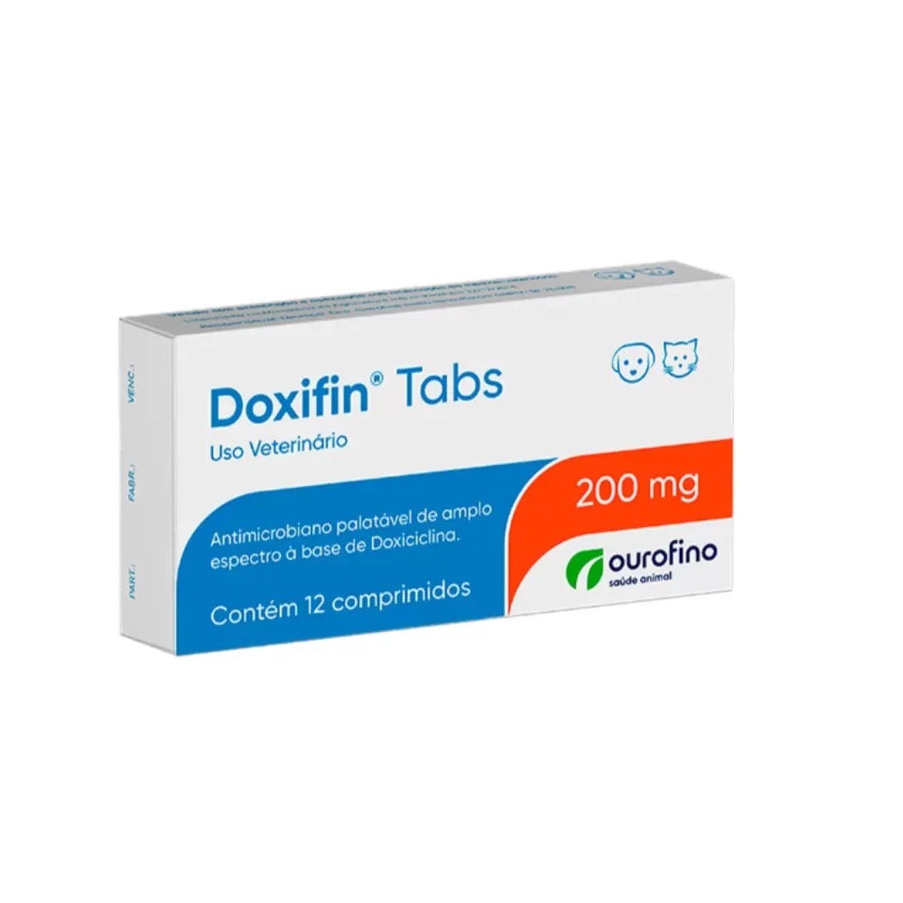 Antibiótico Doxifin Tabs 200mg - Cartela c/ 6 comprimidos