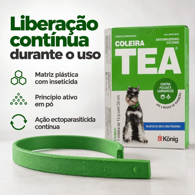 Coleira Antiparasitária König Externo 33 cm para Cães