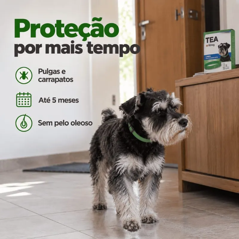 Coleira Antiparasitária König Externo 33 cm para Cães