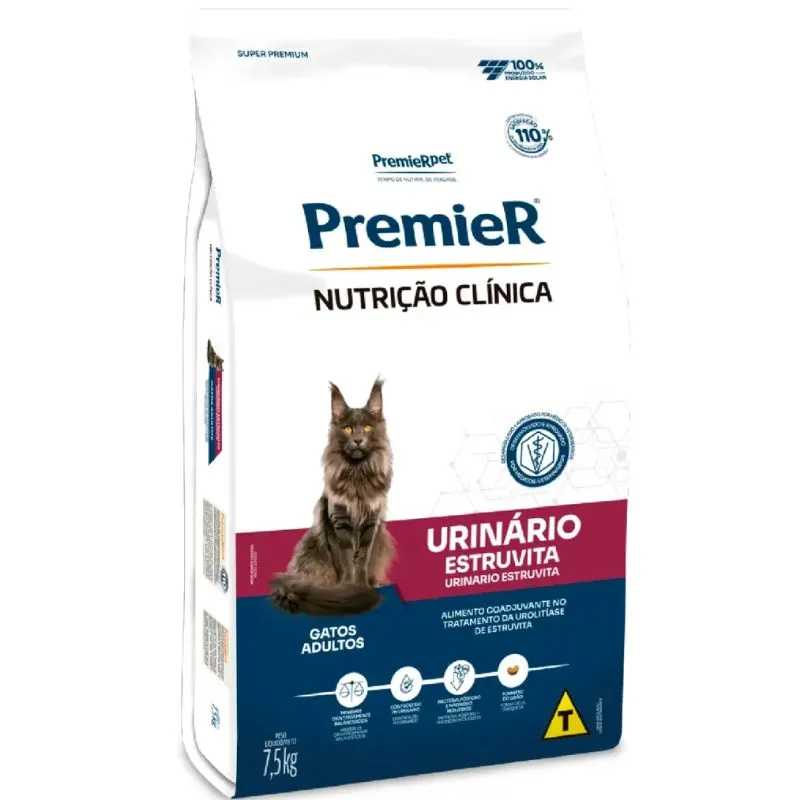 Ração Premier Nutrição Clínica Urinário para Gatos Adultos 7,5 Kg