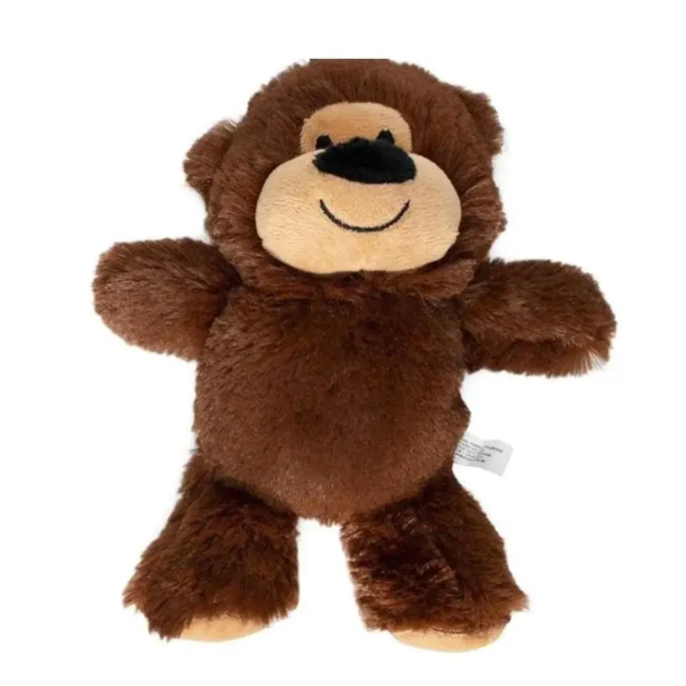 Mordedor Pelúcia Cachorro Pelúcia Happy Bear Pequeno Marrom