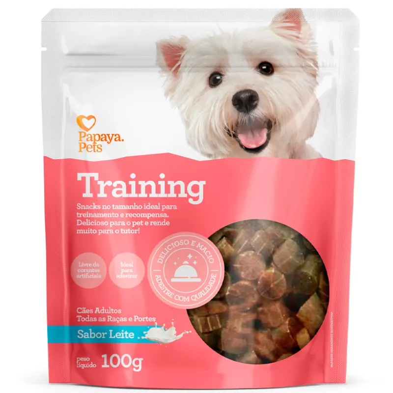 Snack Papaya Pets Training Sabor Leite para Cães 100 g