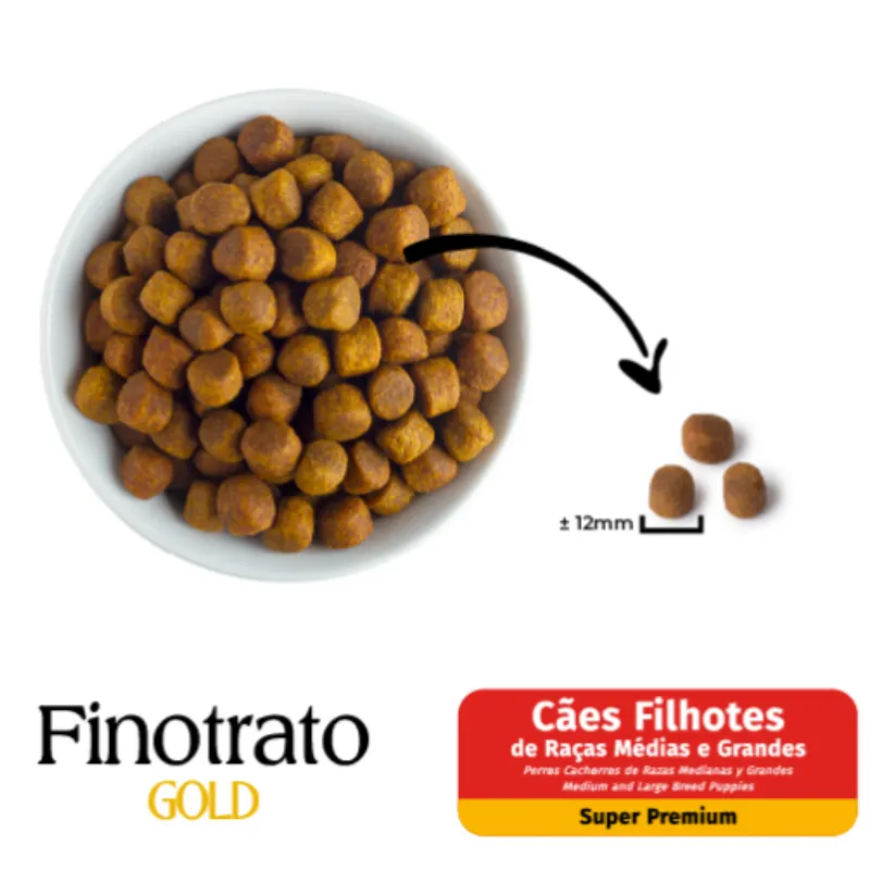 Ração Finotrato Gold Cães Filhotes Raças Médias 15 Kg