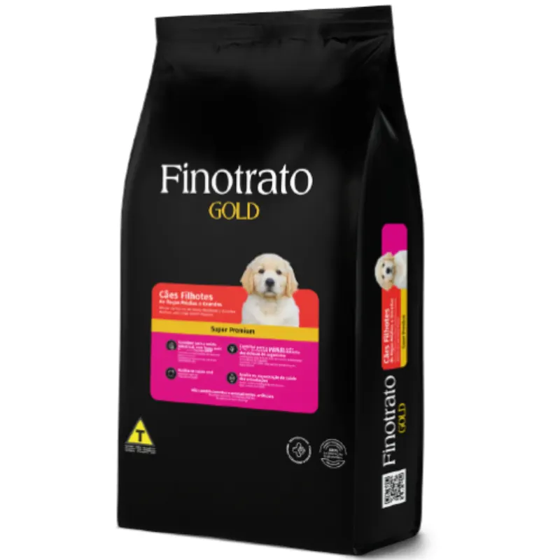 Ração Finotrato Gold Cães Filhotes Raças Médias 15 Kg