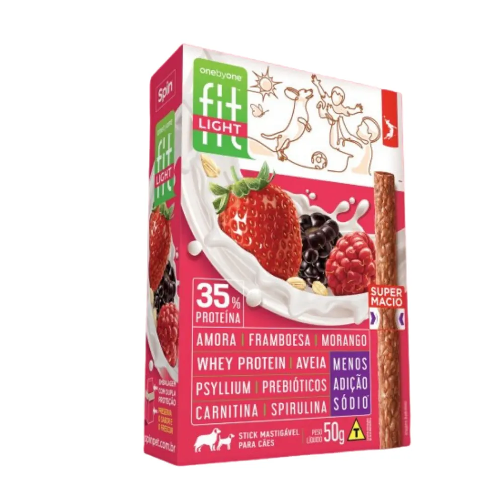 Stick FIT LIGHT Spin Pet - 50g - Amora + Framboesa + Morango