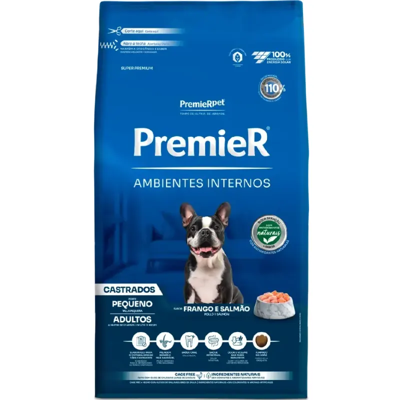 Ração Premier Ambientes Internos Cães Adultos Castrados