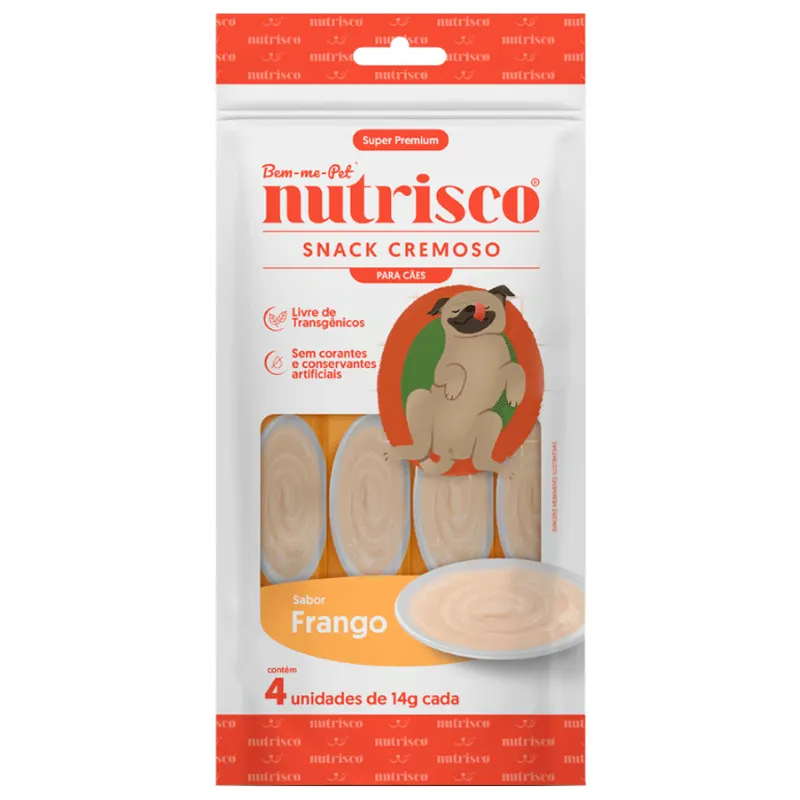 Snack Cremoso Nutrisco 56 g Frango para Cães