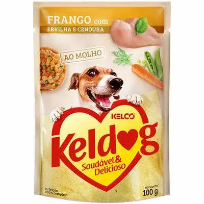 Ração Úmida Keldog Frango Com Ervilha e Cenoura 100g