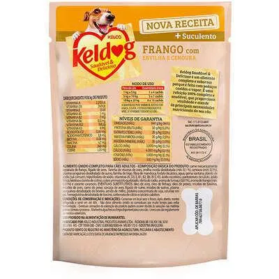 Ração Úmida Keldog Frango Com Ervilha e Cenoura 100g