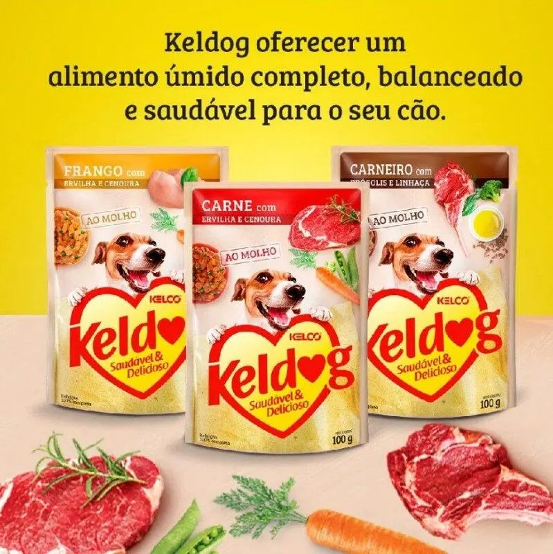 Ração Úmida Keldog Frango Com Ervilha e Cenoura 100g