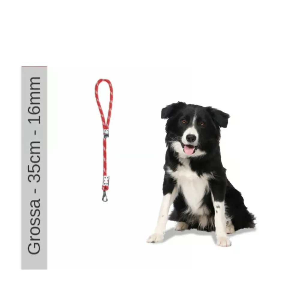 Guia de Corda Roliça Grossa 16 mm Furacão Pet Vermelho 35 cm