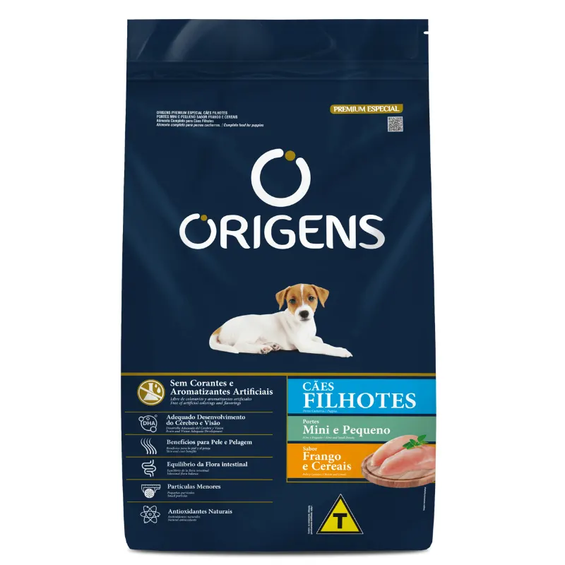Ração Origens Cães Filhotes Mini Pequeno Frango Cereais