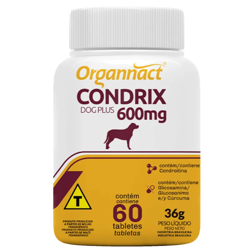 Suplemento Organnact Condrix Dog Plus Tabs para Cães 600 mg