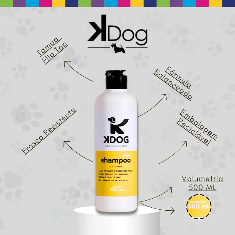 Kdog Shampoo Melão 500 ml