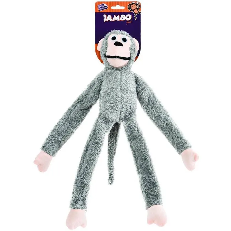 Mordedor Pelúcia Jambo Macaco Limited Cinza
