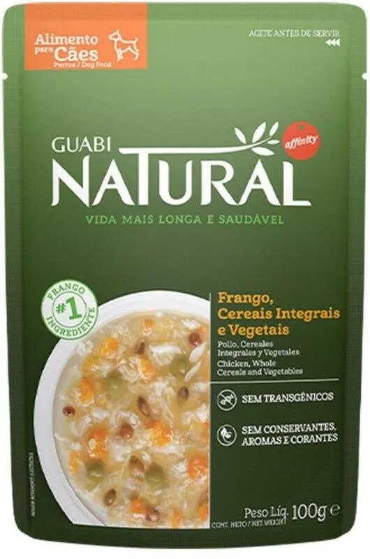 Natural Guabi Sachê Frango Cereais Vegetais Cães 100G