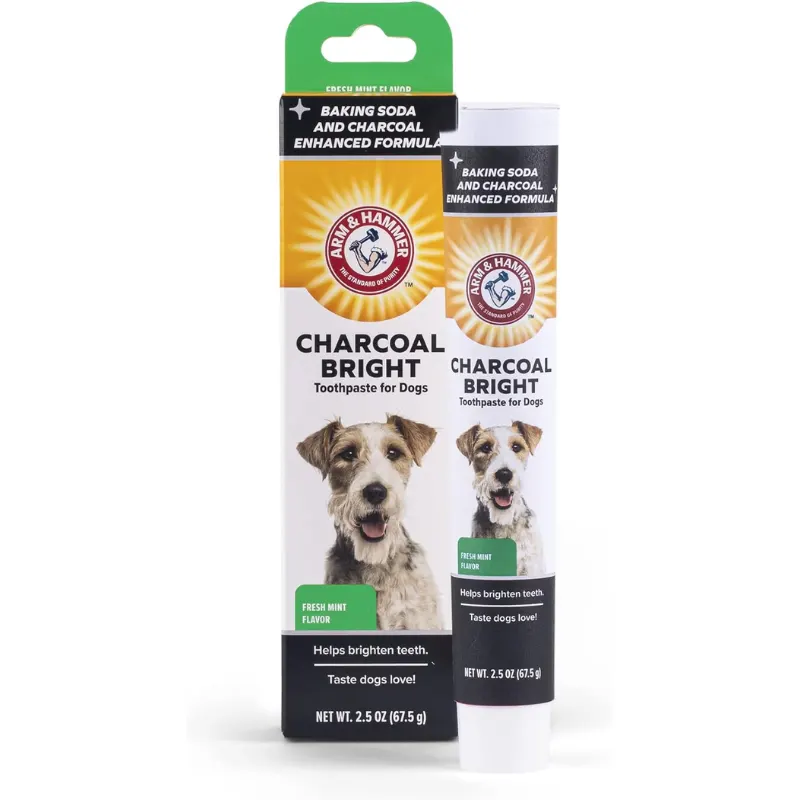 Arm & Hammer Charcoal Bright Pasta de Dentes Enzimaticas para Cães Sabor Menta