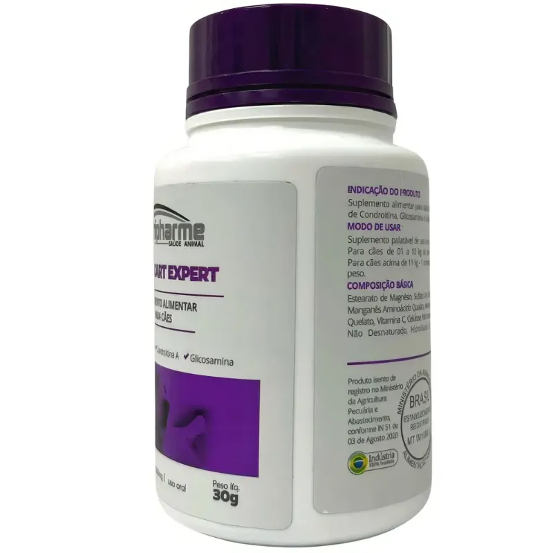 Suplemento Alimentar Nutripharme Nutricart Expert 1.000mg para Cães 30 Comprimidos
